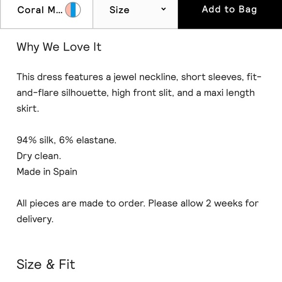 Adriana Iglesias Silk Front Slit Maxi Dress Peach - Picture 4 of 5